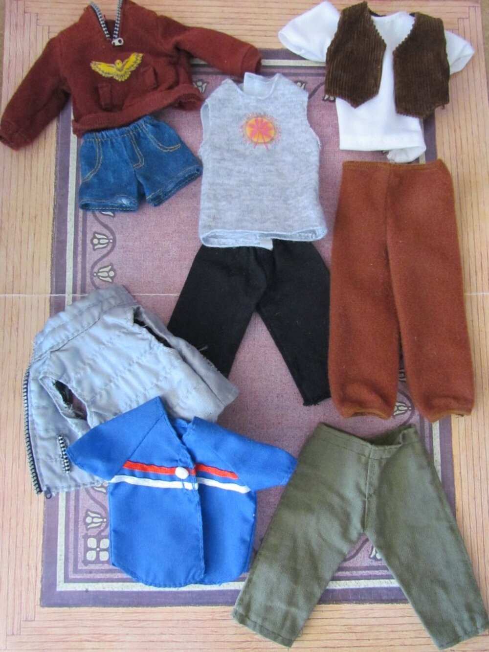 BARBIE BOY CLOTHES, 10 ITEMS for SMALLER than KEN BOY DOLLS LIKE RICKY